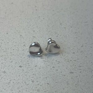 Tiffany & Co. Elsa Peretti heart earrings in sterling silver